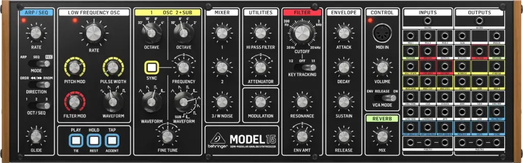 Behringer Model-15 Draufsicht