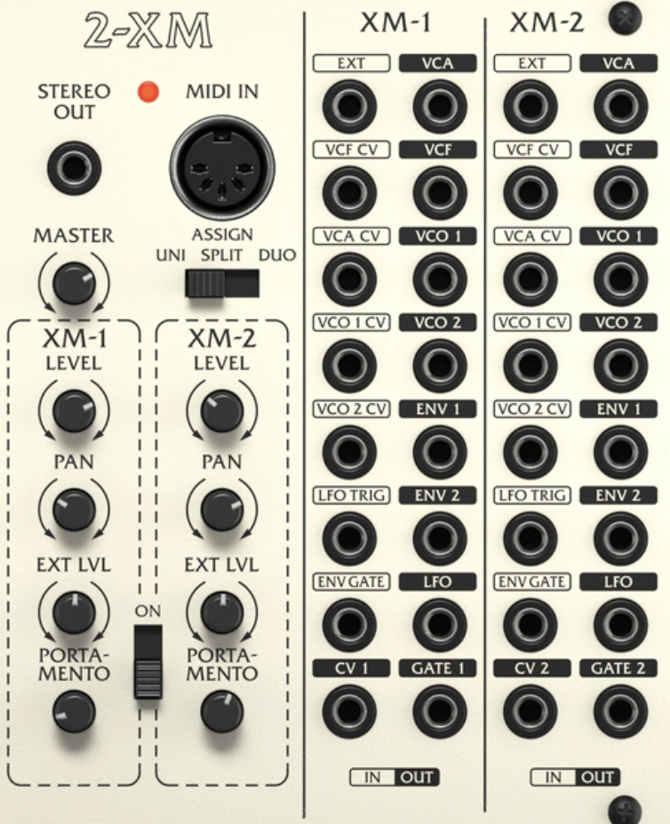 Behringer 2-XM: Patchfeld