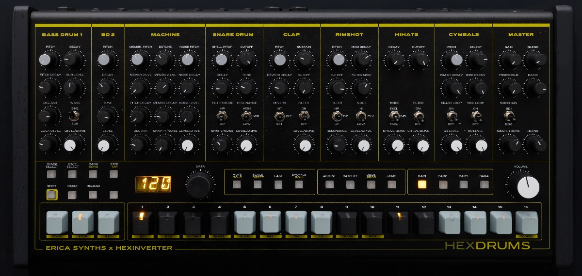 Klassischer Workflow mit modernem Sound: Bei der Hexdrums kann man den Klang "sehen"