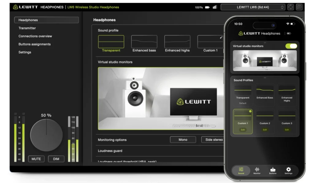 LEWITT LW6 Headphones App